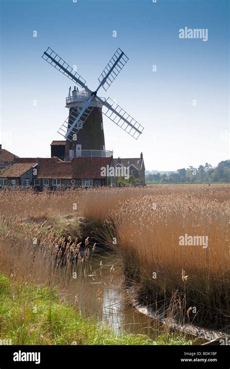 Cley Next the Sea windmill and guest house Norfolk Stock Photo - Alamy