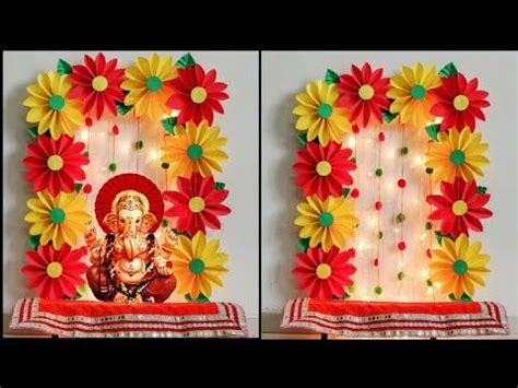 Ganpati Decoration ideas at Home | Ganesh Chaturthi Decoration Ideas ...