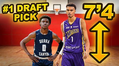 Bronny James vs. 7’4 Future #1 NBA Draft Pick (Victor Wembanyama) - YouTube