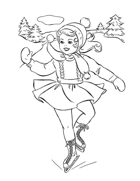 5 Ice Skating Coloring Pages! - The Graphics Fairy