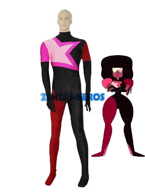 Free Shipping Garnet From Steven Universe Female Superhero Catsuit Cosplay Halloween Costume ...