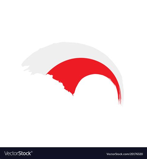 Poland flag Royalty Free Vector Image - VectorStock