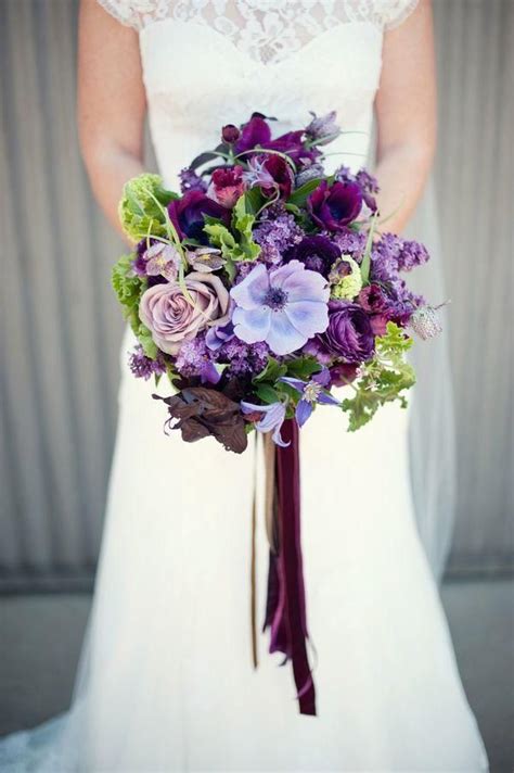 Wedding Ideas: 20 Gorgeous Purple Wedding Bouquets - MODwedding