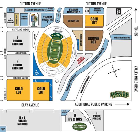 McLane Stadium Parking Map