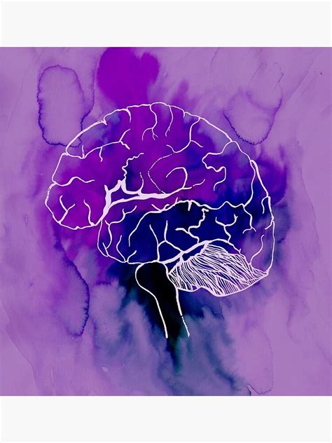 "Purple Brain" Poster for Sale by catholcombe | Redbubble