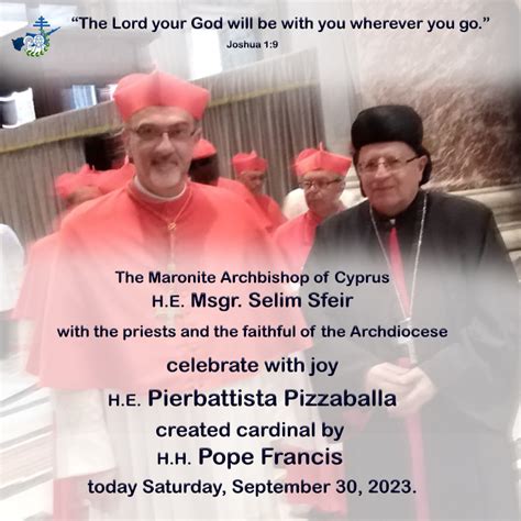 H.E. Pierbattista Pizzaballa Created Cardinal – Maroniteparchy