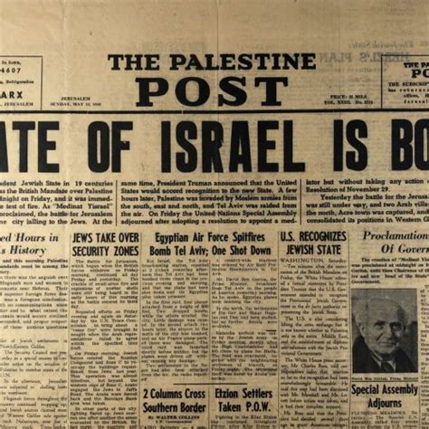 Palestine Post – The State of Israel is Born, Extremely Rare Original ...