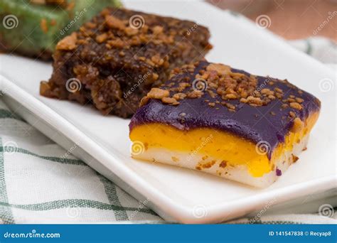 A Variety of Filipino Sticky Rice Stock Photo - Image of desserts, snack: 141547838