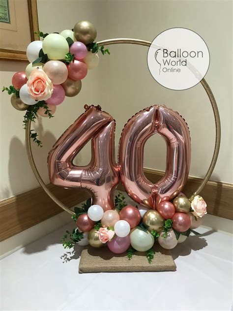 40th Celebration Hopp | Birthday balloon decorations, Balloon ...