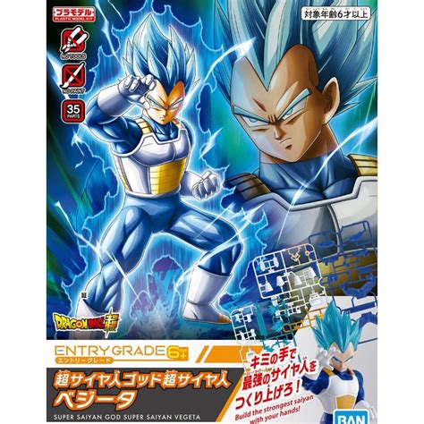 Original Bandai Dragonball Super Entry Grade Vegeta Super Saiyan God Blue Hair Figure | Shopee ...