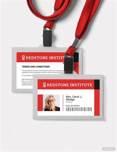 Horizontal ID Card Template in Illustrator, Publisher, PSD, Pages, Word, PDF - Download ...