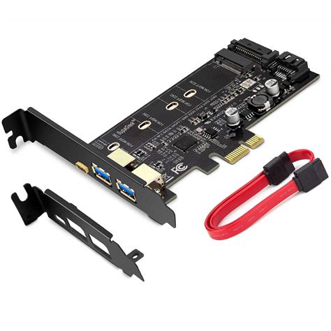 Buy MZHOU PCI-E to USB 3.0 PCI Express Card 1 USB C and 2 USB A Ports, for Adding M.2 SATA III ...