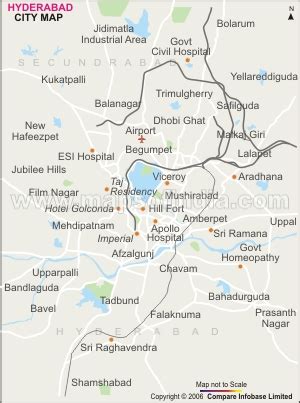 Hyderabad, Hyderabad City Map