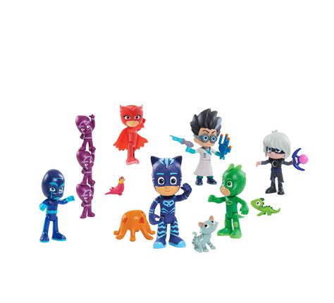 Amazon.com: Just Play PJ Masks Deluxe Figure Set Toy Figure (Includes Ninjalinos): Toys & Games