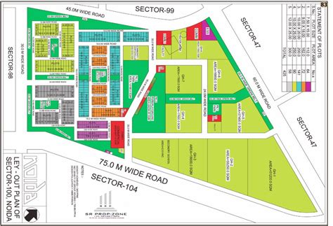 Layout Plan of Noida Sector-100 HD Map