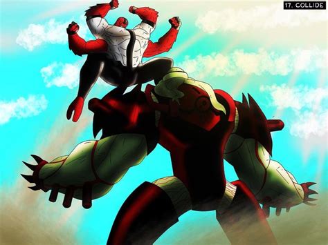 SLM ComicArt on Instagram: “17. Collide. . . Fourarms VS Vilgax for Inktober21 . . . . . #ben10 ...