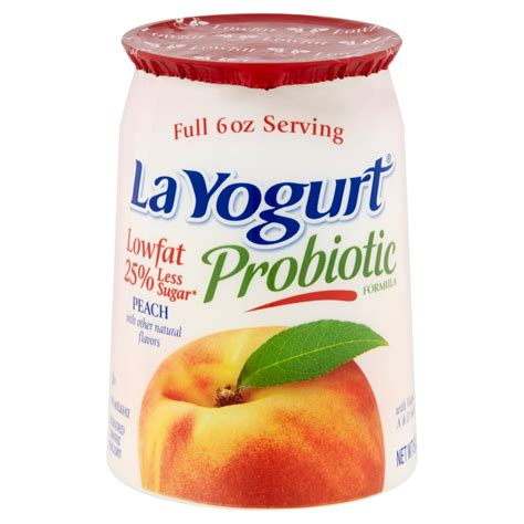 La Yogurt Probiotic Peach Blended Lowfat Yogurt, 6 oz - Walmart.com - Walmart.com