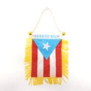 Bandera Puerto Rico Azul Cielo Para Carro - Flag Mini Banner - Antojo Boricua