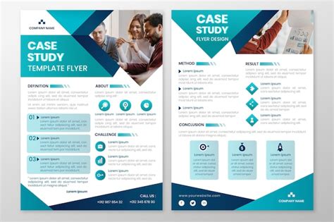 Free Vector | Case study flyer template