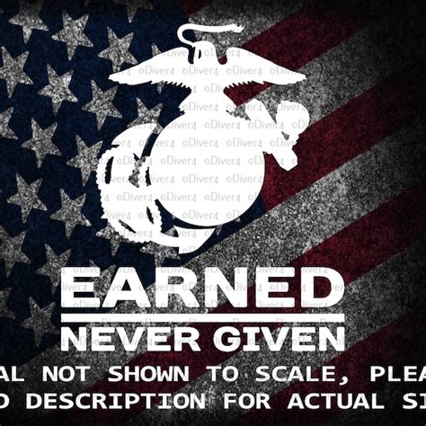 Marine Earned Never Given - Etsy