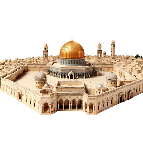 3d Al Aqsa Mosque Side View White Background, 3d Al Aqsa Mosque, 3d, Palestine PNG Transparent ...