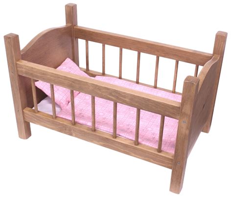 Amish-Made Rebekah's Collection Wooden Doll Crib for 18" Dolls, Natural Harvest Stained Finish ...