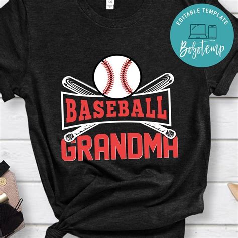 Baseball Grandma T Shirt | Bobotemp