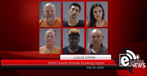 Hunt County Sheriff inmate booking report for July 10, 2020