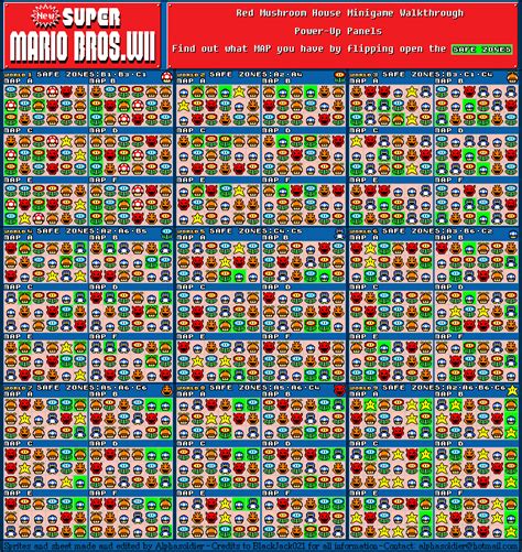 This is a map of the item houses on New Super Mario Bros. Wii! First flip over the squares in ...