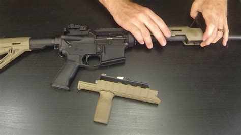 Ruger AR 556 Magpul hand guard install - YouTube