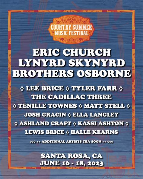 3-Day Lineup | Country Summer Music Festival