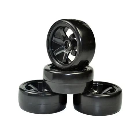 4pcs RC Car Drift Tires Tyre Wheel 6mm offset For 1/10 Drift Car HPI ...