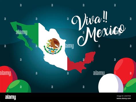 viva mexico label with Mexican flag vector illustration design Stock ...