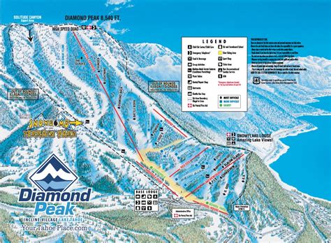 Diamond Peak Piste Map / Trail Map