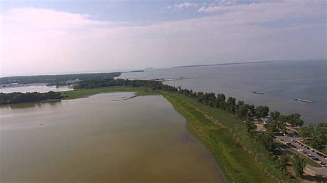 Aerial View of Lake Erie at East Harbor State Park - Lakeside ...