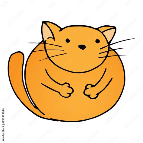 Cute Fat Cat Cartoon