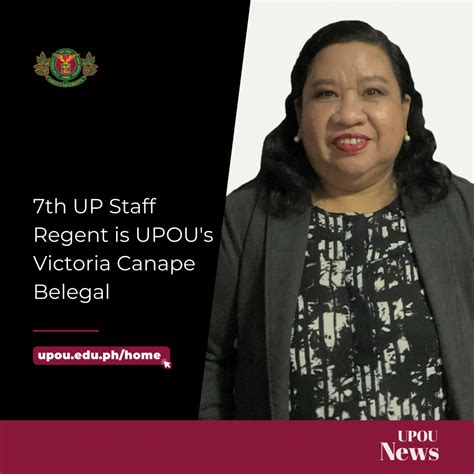 7th UP Staff Regent is UPOU's Victoria Canape Belegal - University of the Philippines Open ...