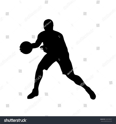 Basketball Player Vector Silhouette Stock Vector (Royalty Free ...