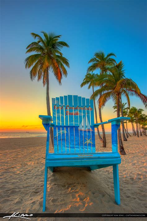 Sunrise Fort Lauderdale Beach Chair – HDR Photography by Captain Kimo