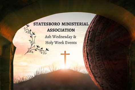 Statesboro Ministerial Association announces Ash Wednesday, Holy Week events - Grice Connect