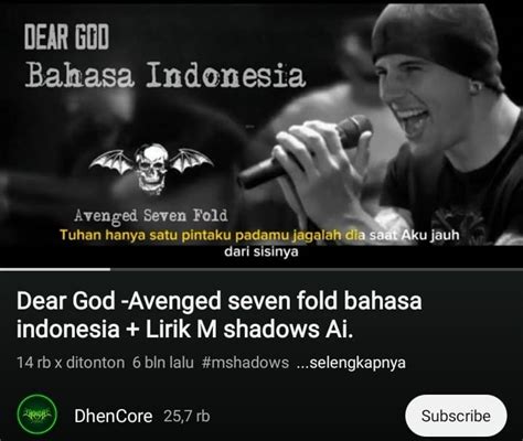 Reaksi M. Shadows soal lagu "Dear God" versi Indonesia. Video: USS ...