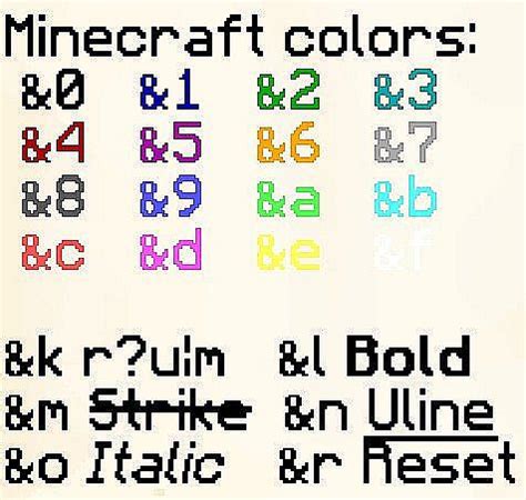 Chat color codes (Donor25 and above) | Skyblock Official Site