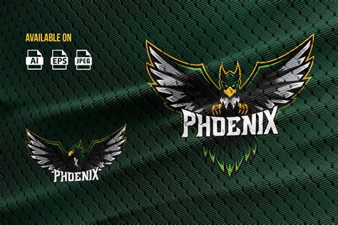 Phoenix Mascot Logo Template | Creative Market