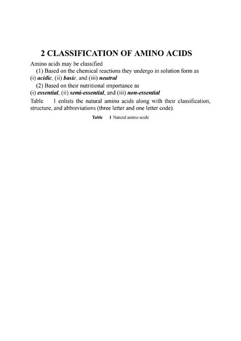 SOLUTION: Classification of Amino Acids, Stereochemistry of amino acids ...