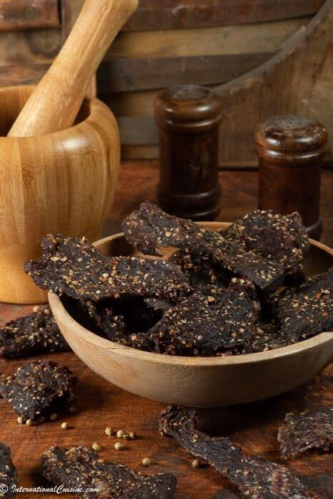 South African Biltong Recipe (Dried Spiced Meat) - International Cuisine