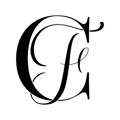 cf ,fc, monogram logo. Calligraphic signature icon. Wedding Logo ...