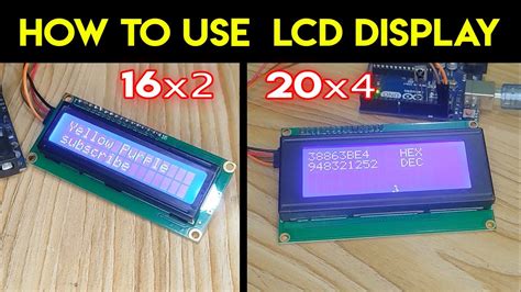 How to use 16x2 and 20x4 LCD Display with Arduino || Liquid Crystal I2C Library Download - YouTube