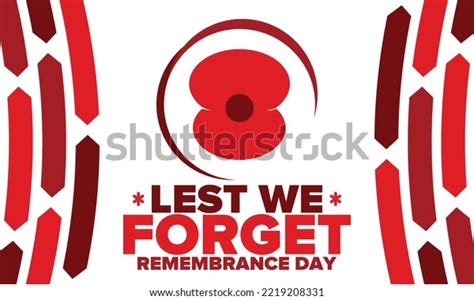 Remembrance Day Lest We Forget Remembrance Stock Vector (Royalty Free ...