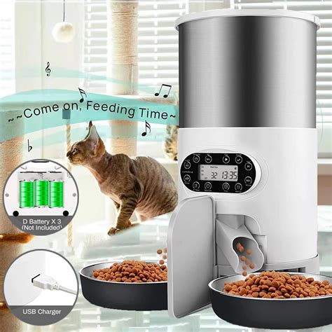 Cat Timing Feeder Smart APP Cat Feeder With Double Meal Pet Dog Food ...