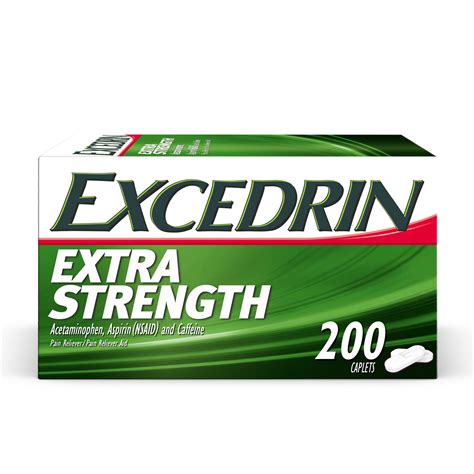 Excedrin Extra Strength Pain Relief Caplets For Headache Relief, Temporarily Relieves Minor ...